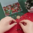 thumbnail image 3 of 500Pcs 5 Colors Transparent Spray Painted Glass Beads Round for Christmas Mixed Color 6mm Hole: 1.3~1.6mm 100Pcs/color, 3 of 6