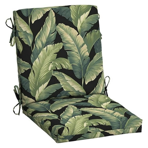 ARDEN Outdoor Midback Chair Cushion, 18 x 16.5, Rain-Proof, Fade Resistant 18 x 16.5, Onyx Cebu 18 x 16.5 Mid Back