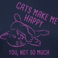 thumbnail image 3 of CafePress - Cats Make Me Happy Women's Dark T Shirt - Women's Traditional Fit Dark T-Shirt, 3 of 4