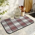 thumbnail image 2 of 2pcs Striped and Checkered Fusion Coffee Bar Mats 4-Layer Construction, Heat and Water Resistant Surface Protector, 2 of 3