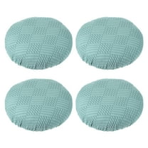 Uxcell Stool Covers Round, Elastic Bar Stool Covers Washable Stool Cushion Slipcover Stretchy Bar Chair Seats Cover Light Blue 11"-14"