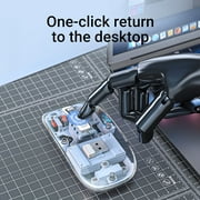 HOCO Slim Wireless Mouse,2.4 GHz with USB Receiver,2400 DPI Optical Tracking Silent Portable Mobile Optical Mice(Black)