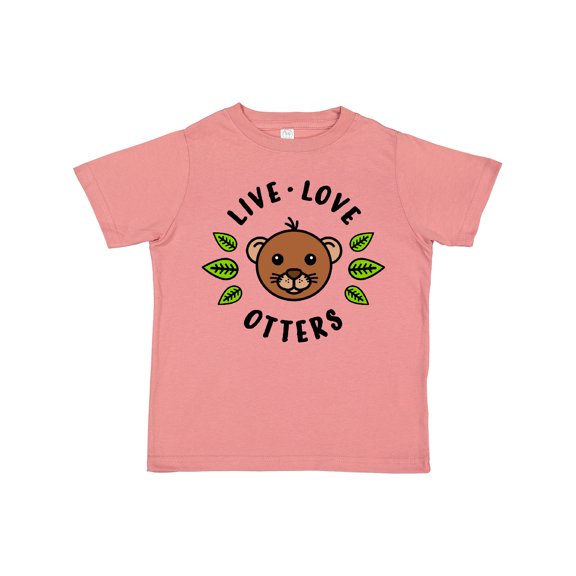 Inktastic Live Love Otters Boys or Girls Toddler T-Shirt