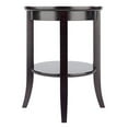 Winsome Wood Genoa Round End Table with Glass Top, Espresso Finish