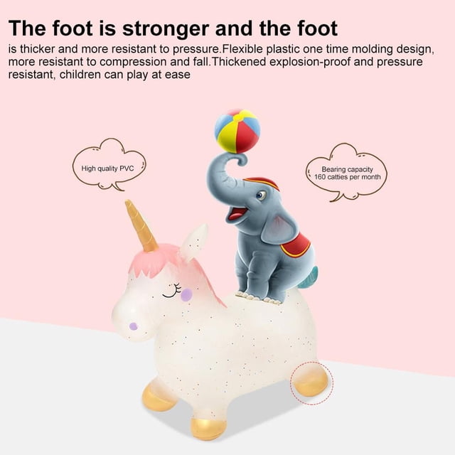 Juguete inflable para saltar con forma de caballo, juguete inflable para saltar con forma de caballo con bomba Juguete inflable para saltar con forma de caballo Fiel a su promesa