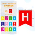 thumbnail image 2 of Banderín de cumpleaños Hirbisnis Rainbow Happy Birthday, 13 unidades, 2 of 8