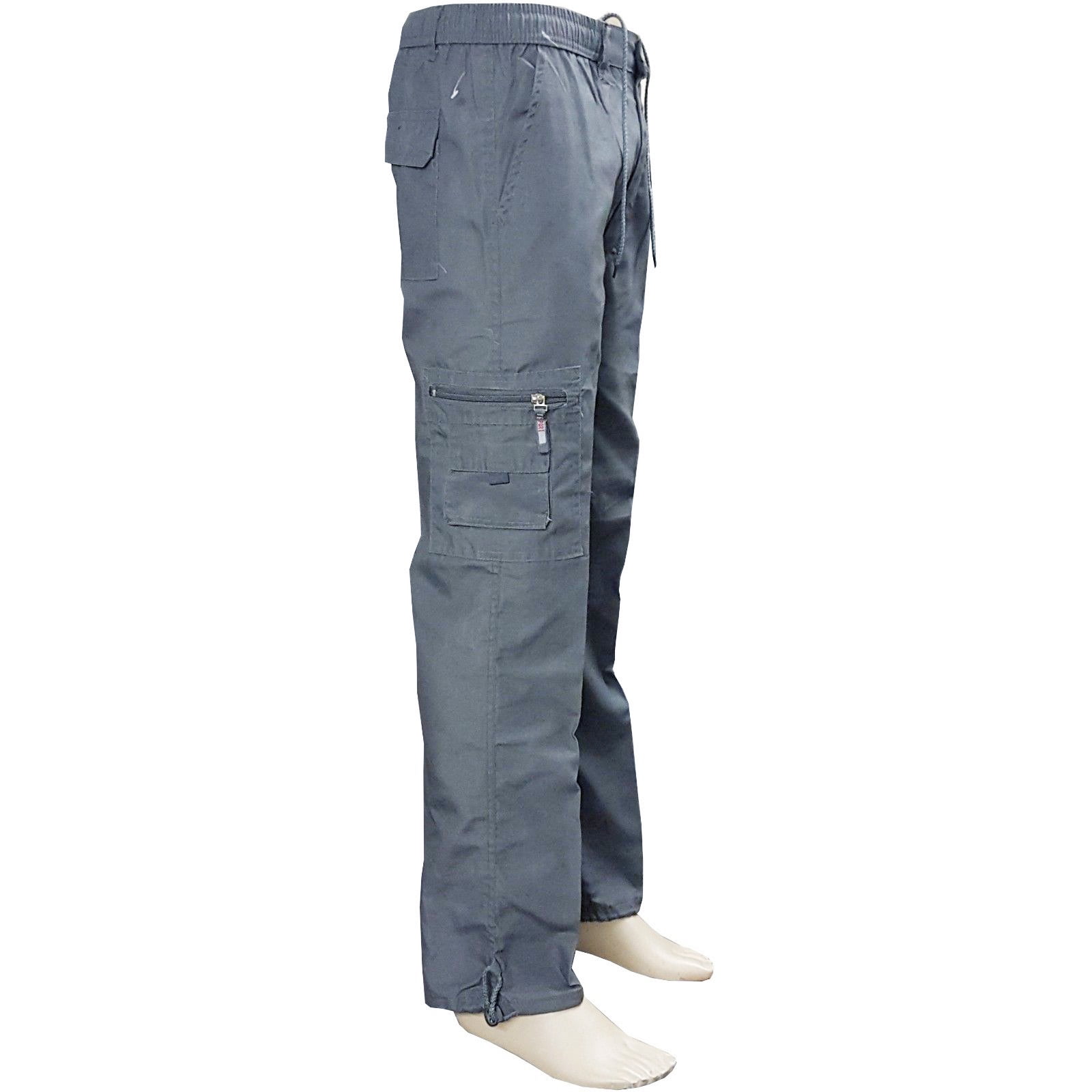 Mens Cargo Work Trousers Heavy Duty Combat with Knee Pad Pockets Pro Tuff Stuff 