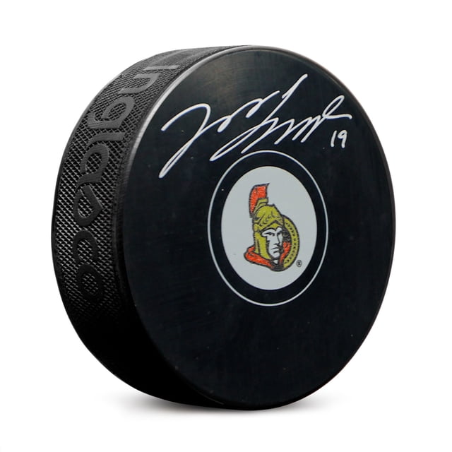 Jason Spezza Rondelle avec Logo Graphique des Sénateurs d'Ottawa Signé