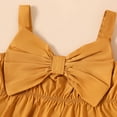 thumbnail image 2 of 2pcs Toddler Girls Clothes Bowknot Design Camisole and Floral Print Shorts Outfit Set, Dark Orange, 3 Years, 2 of 6