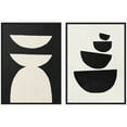 thumbnail image 5 of Kate and Laurel White Geometric Abstract and Black Geometric Abstract Set of 2 28x38 Framed Canvas Wall Art Set  by July Art Prints, Sylvie Black, Modern, Abstract Art for Wall Decor, Living Room, 5 of 8