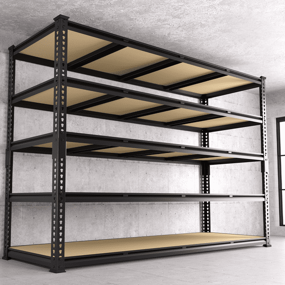Prilinex Garage Shelving Unit 60"W x 24"D x 72"H Heavy Duty Storage Shelves 5 Tier Metal Shelf Rack 3000LBS for Pantry Industrial Shelf