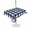 Navy, variant on Outdoor Table Cloth with Umbrella Hole and Zipper, Black White Plaid Waterproof Rectangle Tablecloth 60"x84", Gradient Geometric Buffalo Checkered Washable Table Cover for Outside Party Patio Picnic