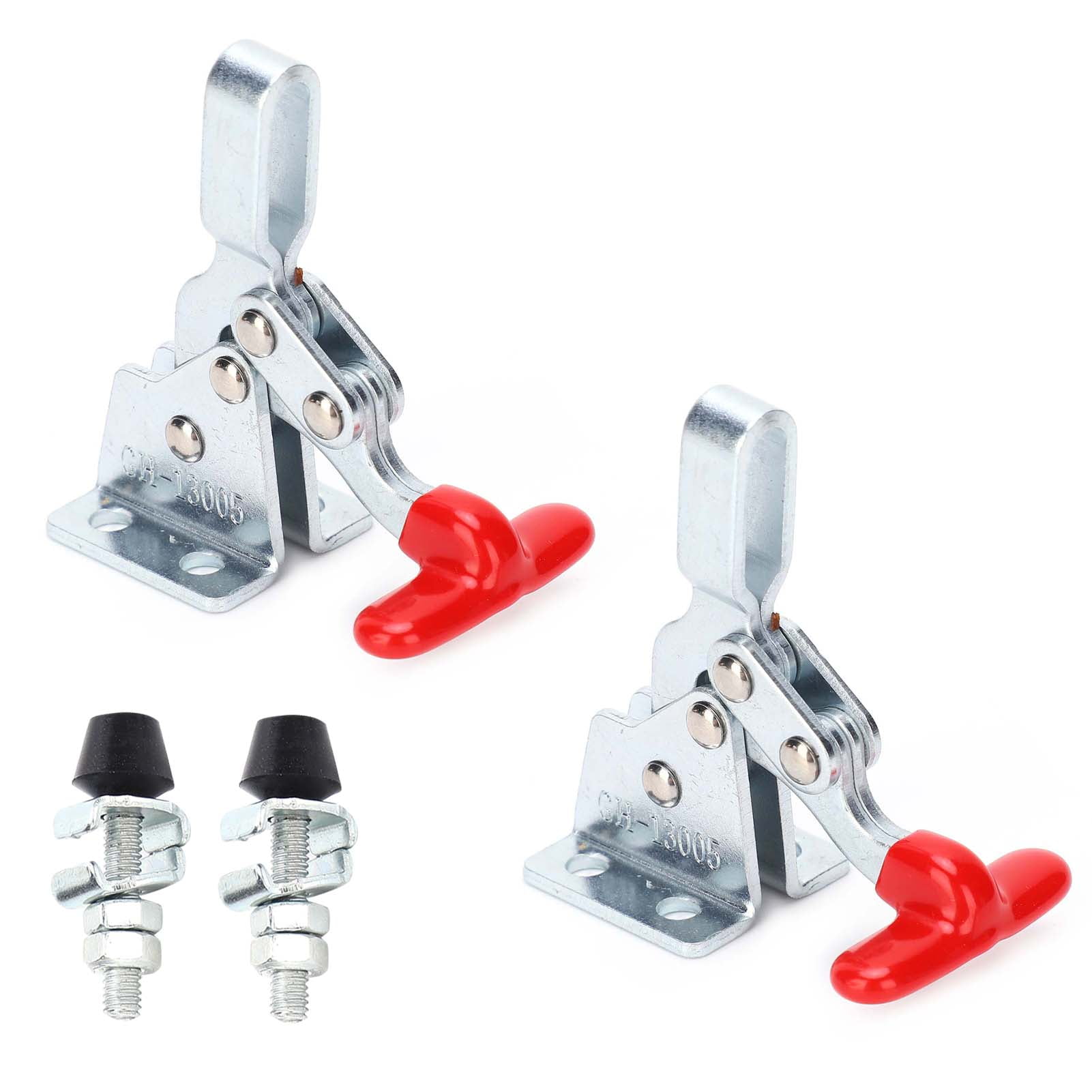 2-Pack Welding Toggle Clamp – GH-13005 Horizontal Quick Release Fixture, 68kg Holding Force, Cast Iron & Steel