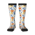 thumbnail image 2 of Lsque Flower Printed Crew Socks Men's Women's LightWeight Thin Casual Calf Socks ,Knee High Socks,Cotton Socks, 2 of 9
