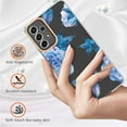 thumbnail image 5 of Allytech Samsung A53 5G Phone Case, Galaxy A53 5G Case, Clear Transparent Soft TPU Rubber Anti-scratch Military Grade Protective Shockproof Case Shell - Blue Flower, 5 of 5