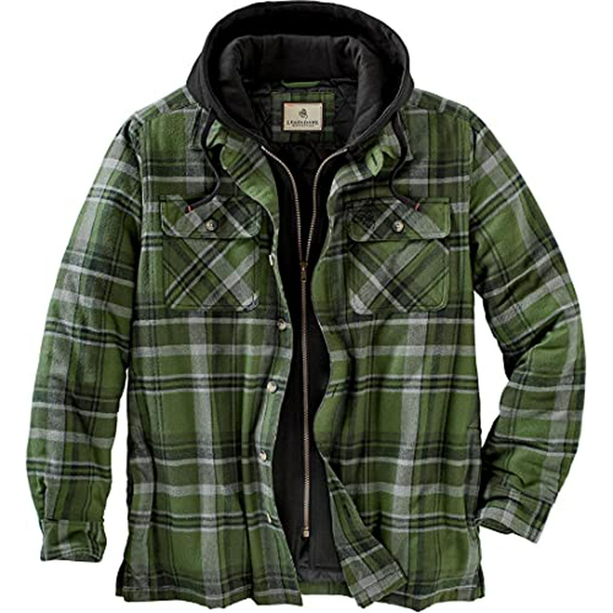 Legendary Whitetails Men's Standard Maplewood Hooded Shirt Jacket, Army  Green Plaid, Medium | Walmart Canada