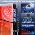 thumbnail image 2 of AARONMEI PS5 Slim Cooling Fan 3-Level USB Hub Blue Light Accessory, 2 of 10