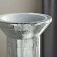 thumbnail image 5 of DecMode 51" Tall Floor Silver Polystone Vase with Mosaic Mirror Inlay, 5 of 12
