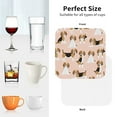 thumbnail image 6 of Honeii Beagle Dog On Brown print Leather Coaster Set of 4, ideal for safeguarding your furniture from drinks spills and effortless cleanup-Square, 6 of 6