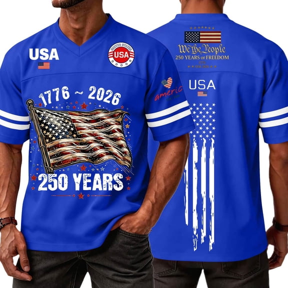 Evdexr 250th Anniversary Usa Shirts Men Crew Neck Short Sleeve United States 250th Anniversary Graphic Tees Usa Flag Red White and Blue Vintage American Birthday Shirt Blue 3XL