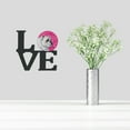 thumbnail image 2 of Pink Bulldog English Metal Wall Artwork LOVE, 2 of 2
