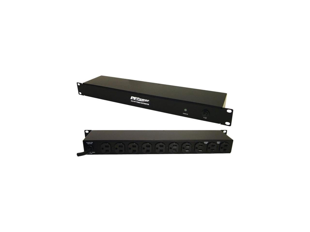 Panamax D10-PFP 10-Outlets Power Strip - 10 - 6 ft Cord - 140 V AC Voltage - 1800 W - Black