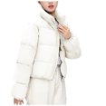 thumbnail image 2 of Xunlbb Winter Coats for Women Women Warm Pocket Coat Long Jacket Winter Sleeve Down Parkas Beat the Chill, 2 of 8