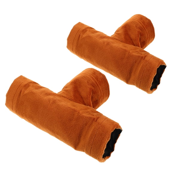 ETEREAUTY 2-Pack Brown Small Animal Tunnel Hideout Made from Polyester for Hamsters, Squirrels, and Small Pets