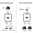 thumbnail image 3 of facefd Commutateur Réseau 2 Ports RJ45 Commutateur Réseau Métal RJ45 Longue Durée de Vie pour Commutation Intranet et Extranet, 3 of 8