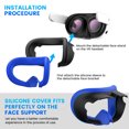 thumbnail image 3 of husxh 2 in 1 Silicone Facial Interface & Face Cover Pad Lightproof With Lens Protector Face Pad Mask & Face Cushion Sweatproof Washable Replacement for Meta/Oculus Quest 3 VR Accessories, 3 of 9