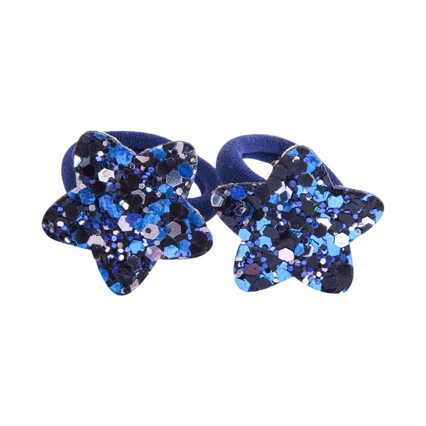 Fiudx Juego de Accesorios para El Cabello, Bandas Elásticas para Toalla de Alta Elasticidad, Coleteros de Goma con Lentejuelas Degradadas, Cómodas Diademas Elásticas, para Uso Escolar, Hogar y Oficin