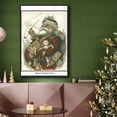 thumbnail image 6 of Merry Santa - Framed Gallery Wrapped Holiday Canvas - 27 x 41 - Black Frame, 6 of 8