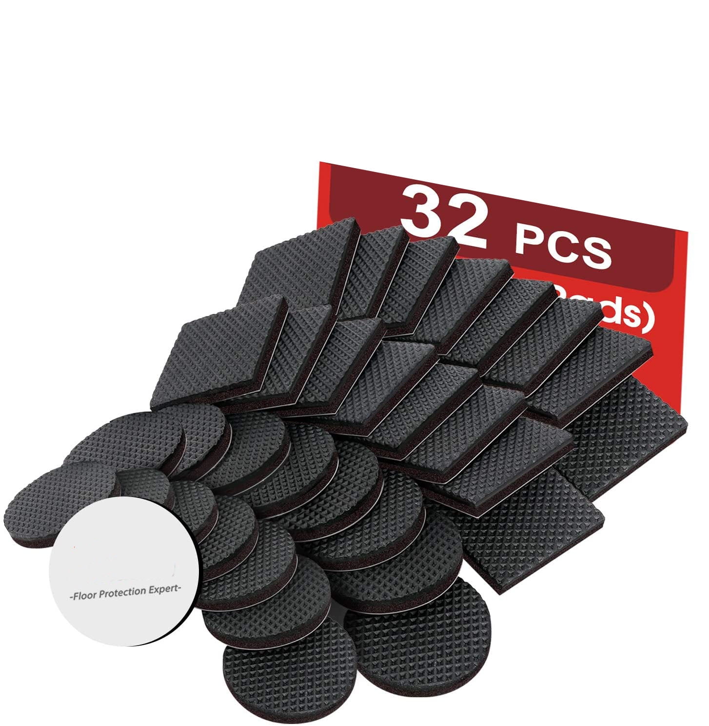 Non Slip Furniture Pads 32 pcs 2 Furniture Pads Rubber Feet Hardwood