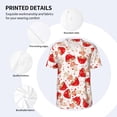 thumbnail image 5 of Fotbe Cute Mushroom Baseball Jersey Shirt for Men and Women, Casual Short Sleeves Button Down T-Shirt-Small, 5 of 9