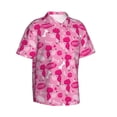 thumbnail image 2 of Balery Poodle Dog Print Men's Hawaiian Shirts Short Sleeve Beach Shirt Relaxed Fit Vacation Button Down Shirts-X-Large, 2 of 9