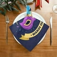 thumbnail image 2 of Coolnut Mardi Gras Cloth Napkins Set of 1, Oversized Washable Reusable Polyester Dinner Table Napkins for Family, Restaurant, Party Decor, 20 x 20 Inch, 2 of 7