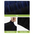 thumbnail image 4 of Navy Blue Black Ombre Bar Stool Covers Set of 6, Modern Abstract Striped Gradient Stretch Washable Bar Chair Covers with Backs, Removable Pub Counter Height Chair Cover for Kitchen Dining Room Cafe, 4 of 7