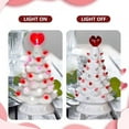 thumbnail image 2 of Valentines Day Decorations, Valentines White Ceramic Tree with Lights, Lighted Valentines Ceramic Tree Gifts for Women Men Valentines Heart Tree Figurines for Home Table Decorations (White), 2 of 6