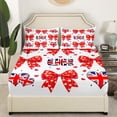 thumbnail image 2 of Erosebridal Kawaii Bowknot Fitted Sheet Twin, UK Flag Bedding Set Twin Size, Cartoon Theme Fitted Sheet Set Twin, Ultra Soft Bedroom Decoration, 2-Piece（No Top Sheet）, 2 of 6