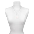 thumbnail image 3 of Delight Jewelry Pink Ribbon ''Help'' Silver tone Elegant Infinity Lariat Necklace, 3 of 4