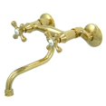 thumbnail image 1 of Kingston Brass KS216PB Robinet de Lavabo Central Réglable - Laiton Poli, 1 of 6
