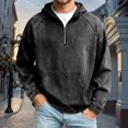 thumbnail image 2 of Fgnfyis Jackets for Men Casual Hooded Zip up Denim Jacket Lightweight Style Outerwear Coat for Daily Streetwear Mens Coats Black M, 2 of 5