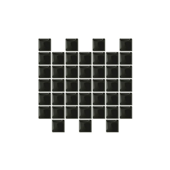 Yuarrent 10 Uds mosaico adhesivo para pared hogar cocina baño autoadhesivo azulejo adhesivo azulejos decoraciones negro 10*10*20 piezas Decoración del hogar Negro 20*20*10 piezas