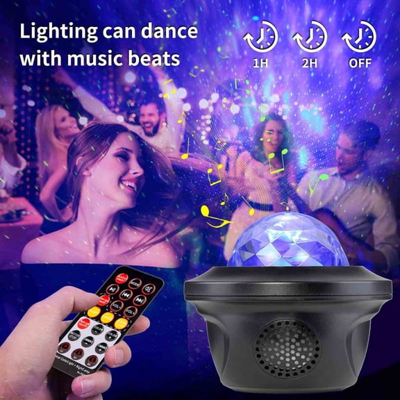 Lingouzi Small Night Lamp All Over The Effect Lamp Wifi Water Grain Lamp Projection Lamp Flame Bluetooth Music Atmosphere Lamp For Bedroom, Game Room, Family Drama, Dance