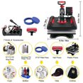 thumbnail image 2 of 5/8in1 15x15"/12x15" Dual-tube Heating Insulation Cotton Heat Press Sublimation Machine 360° Swing Design For T-shirts ,Fast-Drying Ink with Crisp Output, 2 of 3