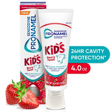 Sensodyne Pronamel Kids Toothpaste, Fluoride Anticavity Toothpaste, Cavity and Enamel Protection, for Ages 2+, Berry Twist Flavored, 4 oz