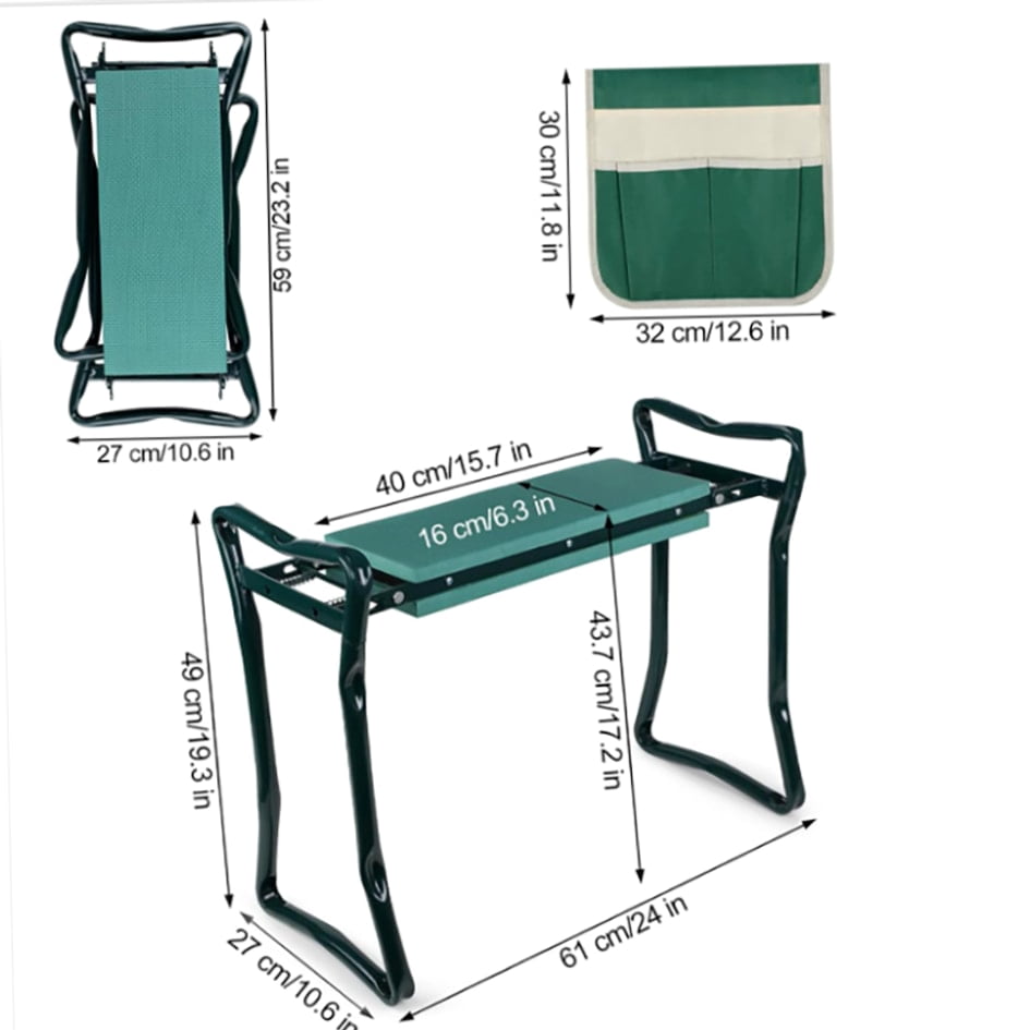 Typpkmm Garden Kneeler and Seat with Upgraded Folding Garden Kneeler