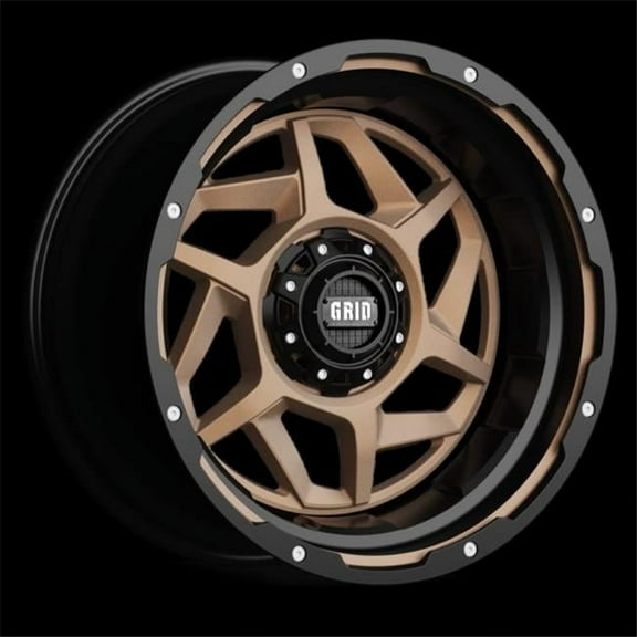 D17987R25 14 in. 17 x 9 GD14 Gloss Bronze & Black Lip Wheels - 125.5 CB - 8 x 170R