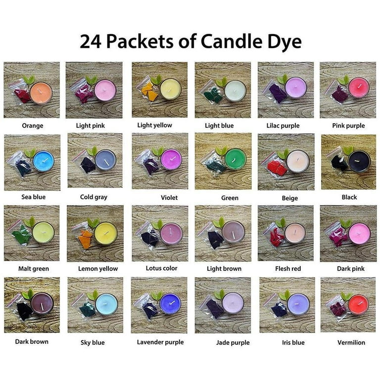 Valatala 24 Colours Candle Wax Dye Natural Wax Dye Safe Soy Wax Dye for  Candle Making 