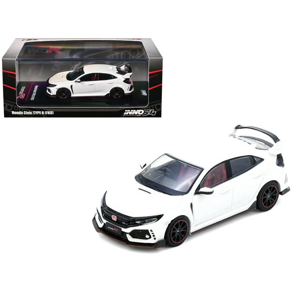 Honda Civic Type R (FK8) RHD (Right Hand Drive) White 1/64 Diecast Model Car by Inno Models